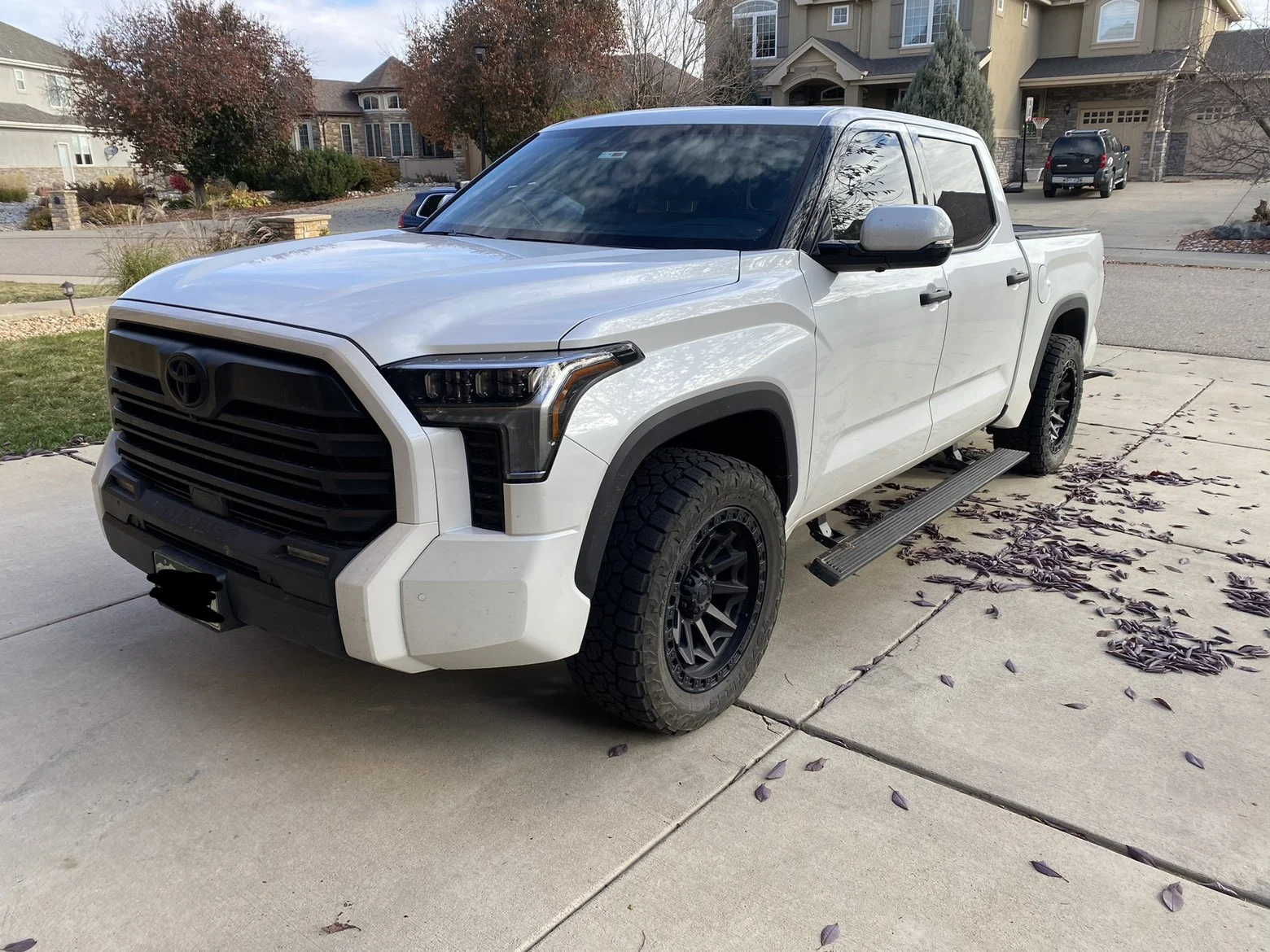 White pickup exterior
